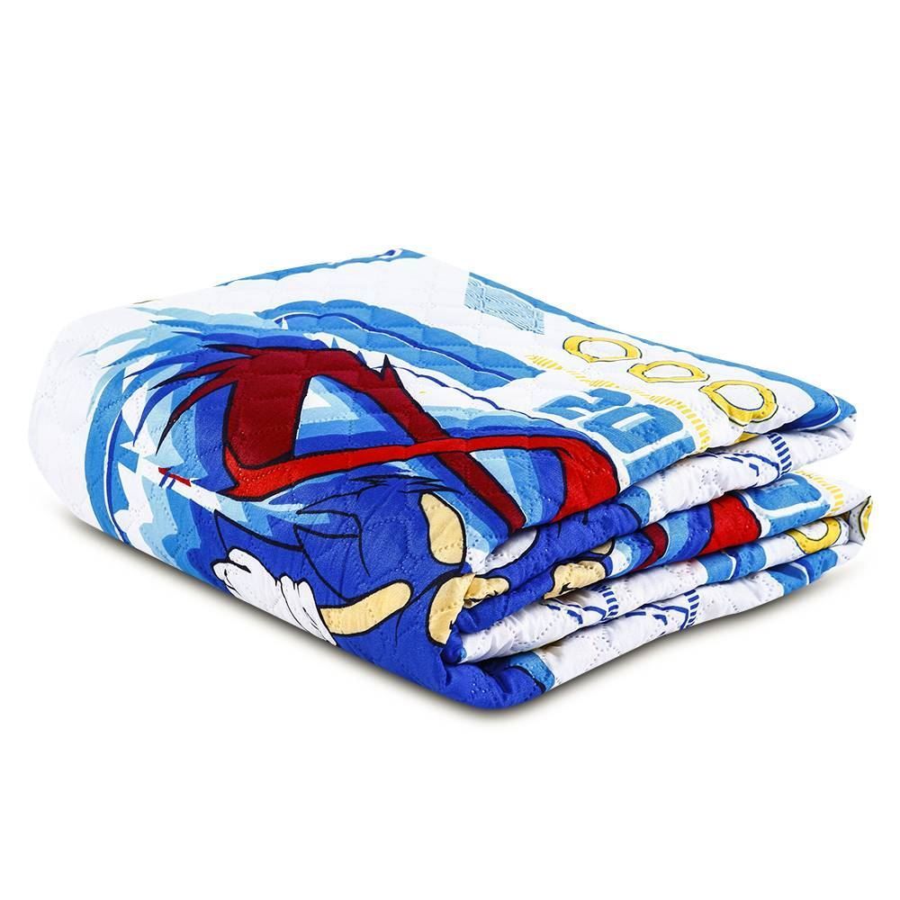 Colcha Infantil Estampada Microfibra 1 Pç - Sonic