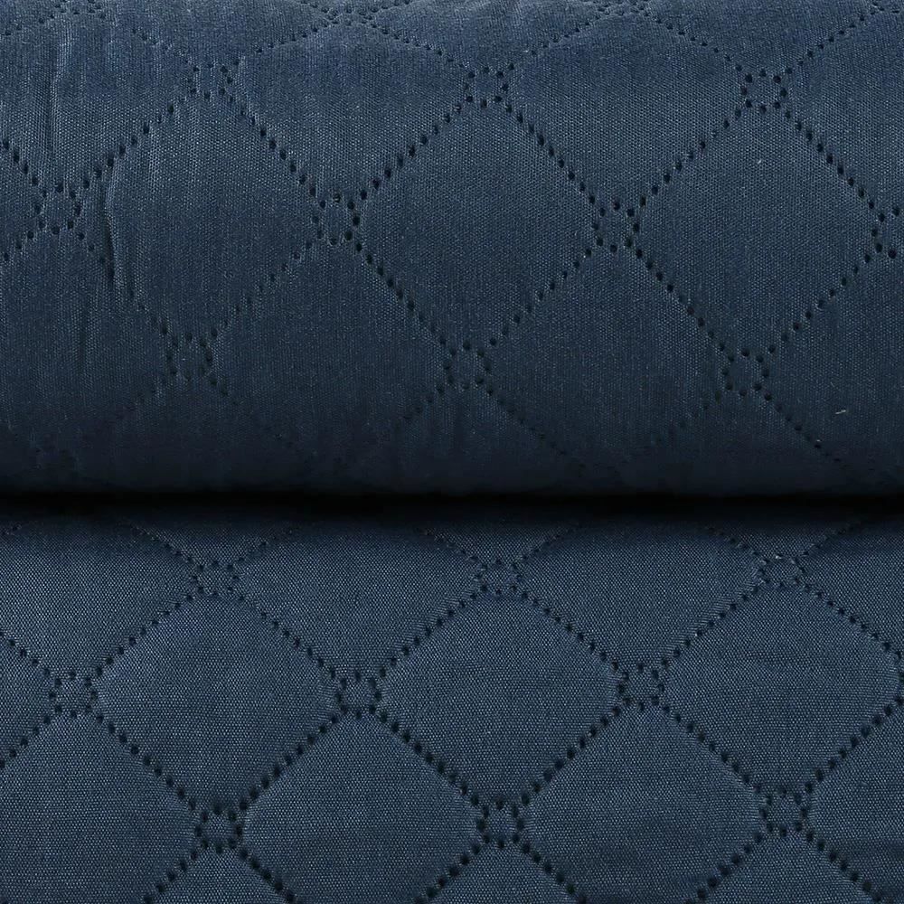 Kit Colcha King 100% Poliéster Lisa Versalhes Havan Casa 3 Pçs - Azul Jeans 