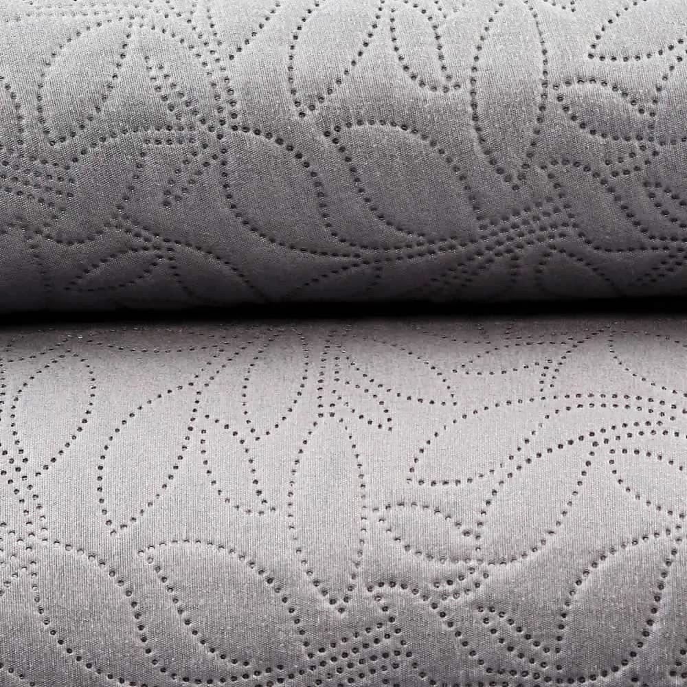 Kit Colcha King 100% Poliéster Lisa Versalhes Havan Casa 3 Pçs - Cinza Amianto