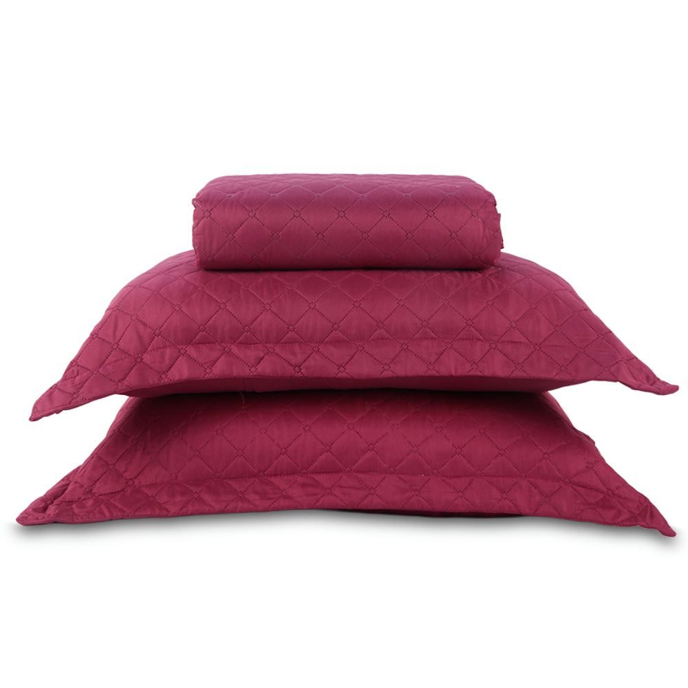 Kit Colcha King Lisa Versalhes Havan Casa 3 pçs - Rosa Malva
