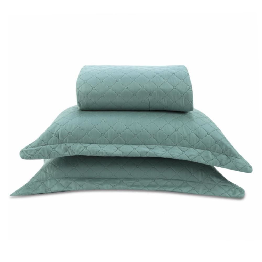 Kit Colcha King Lisa Versalhes Havan Casa 3 pçs - Verde