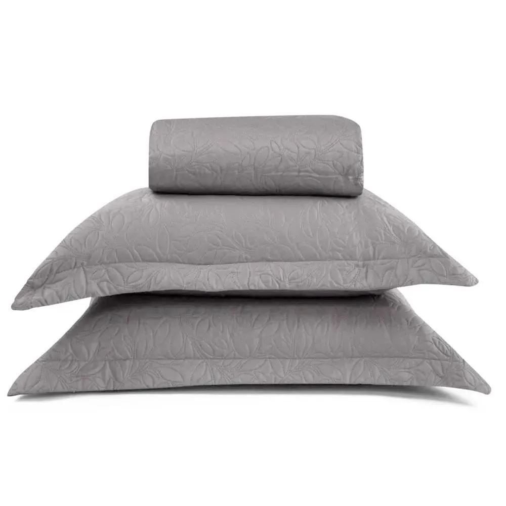 Kit Colcha King Lisa Versalhes Havan Casa 3 pçs - Cinza 16-3850