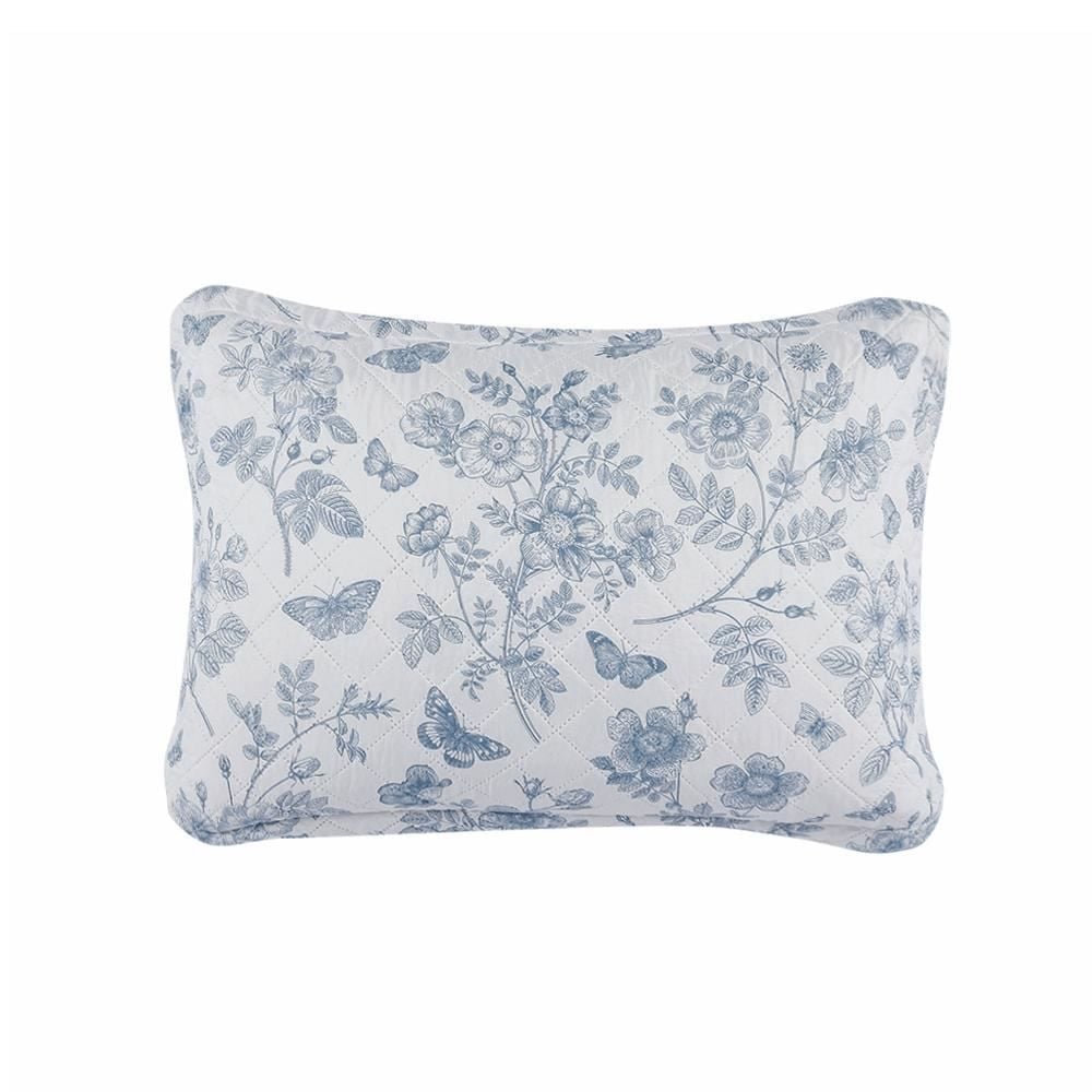 Kit Colcha King 100% Poliéster Havan Casa 3 pçs - Floral Azul