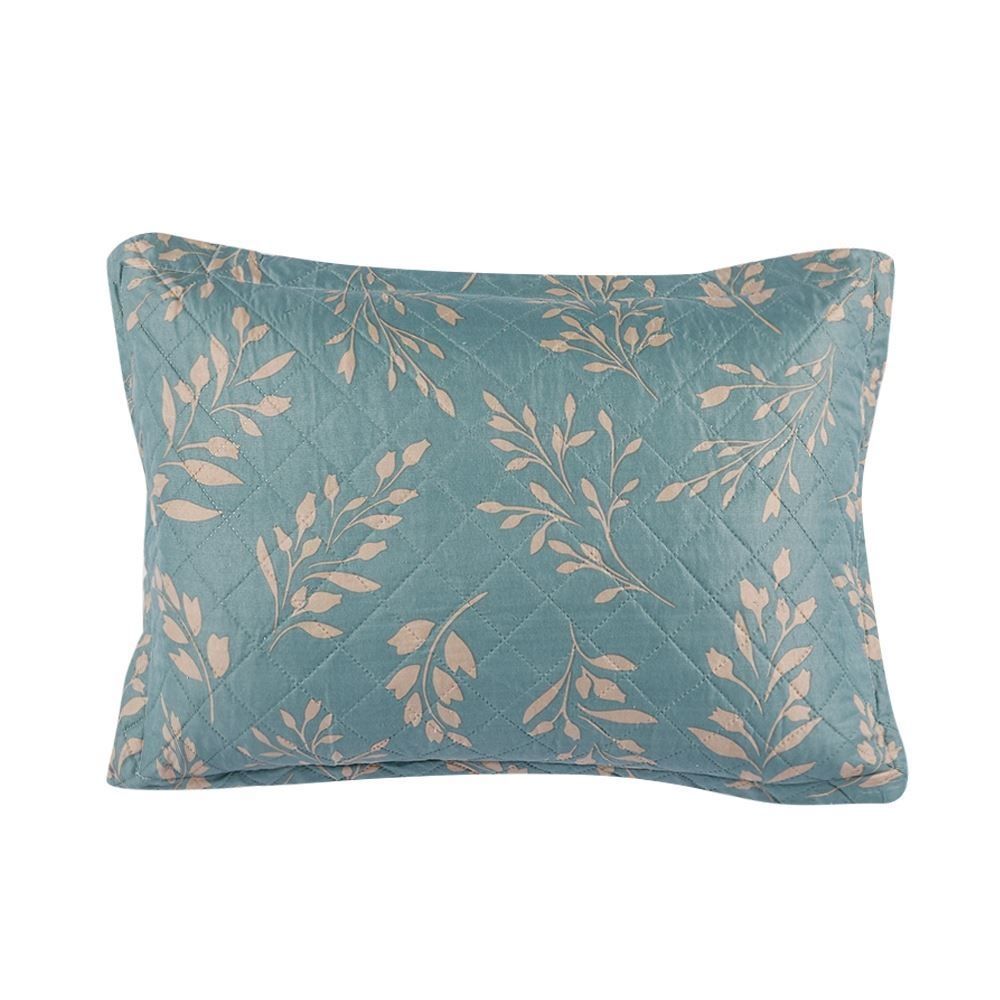 Kit Colcha King Versalhes Estampada Havan Casa 3 pçs - Folhagens Verde