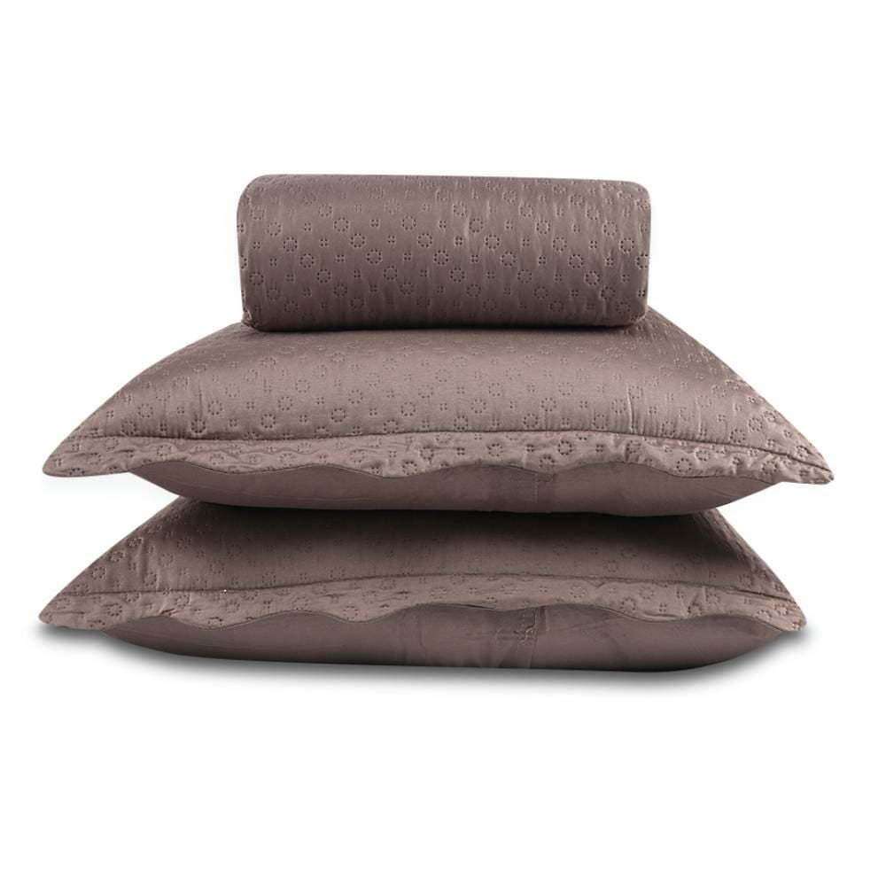 Kit Colcha King 100% Poliéster Lisa Rozac 3 Pçs - Cabocla