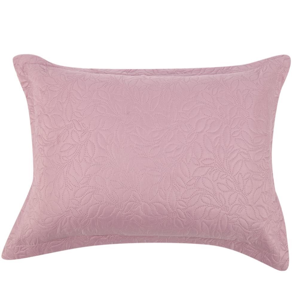 Kit Colcha Queen 100% Poliéster Lisa Versalhes Havan Casa 3 Pçs - Rosa Velho