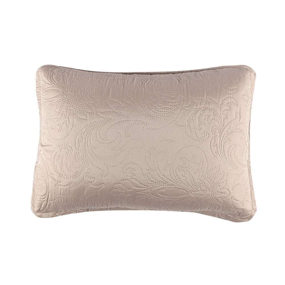 Kit Colcha Queen 100% Poliéster Lisa Rozac 3 Pçs - Bege Cru