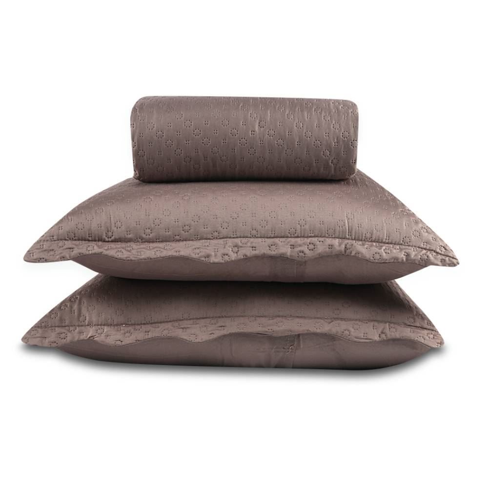 Kit Colcha Queen 100% Poliéster Lisa Rozac 3 Pçs - Cabocla