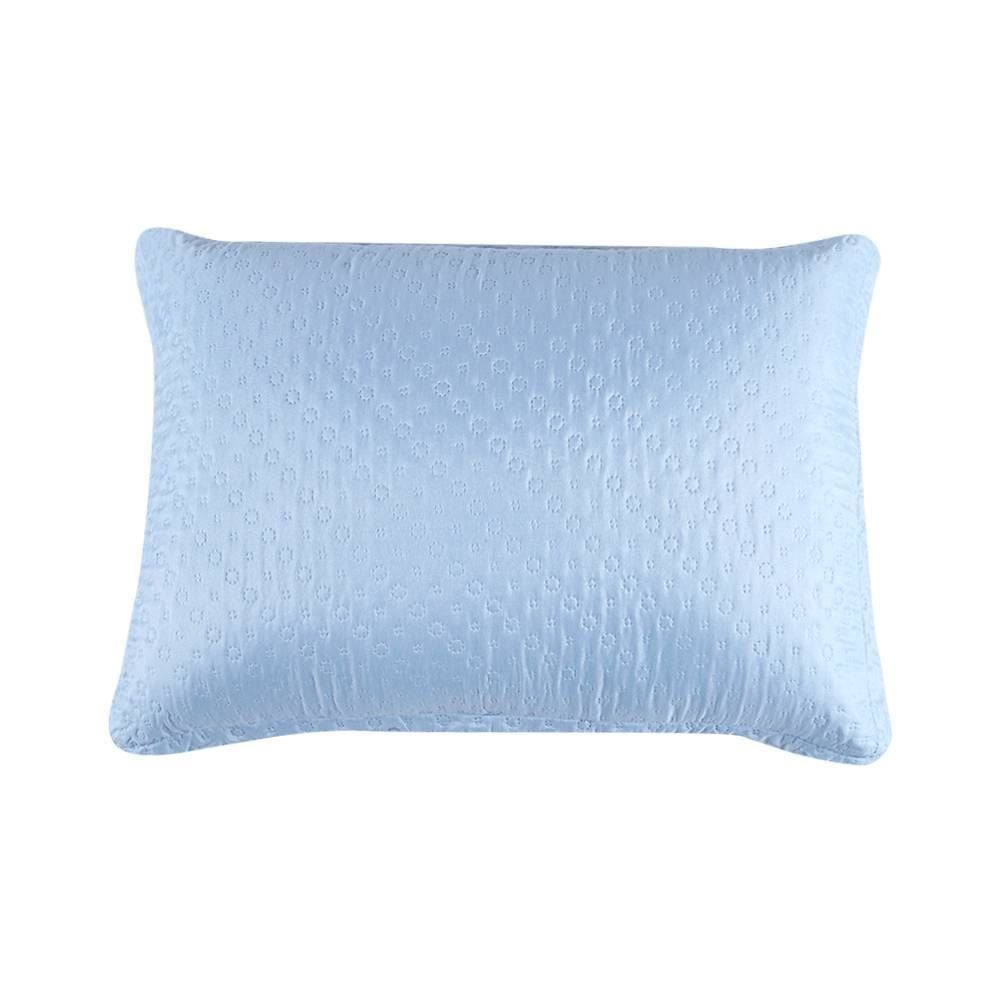 Kit Colcha Queen 100% Poliéster Lisa Rozac 3 Pçs - Azul Névoa