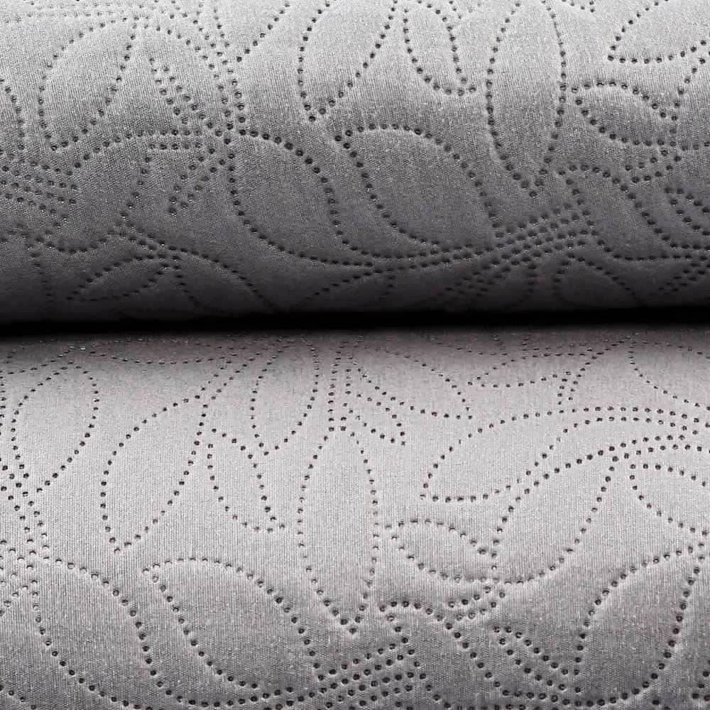 Colcha Queen 3 Peças Lisa Versalhes Havan Casa - Cinza Urbano