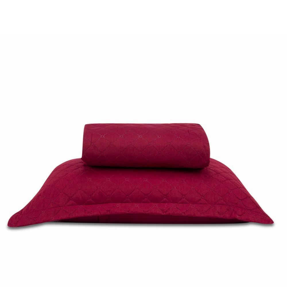 Kit Colcha Solteiro Dupla Face Lisa Havan Casa 2 Pçs - Bloodstone