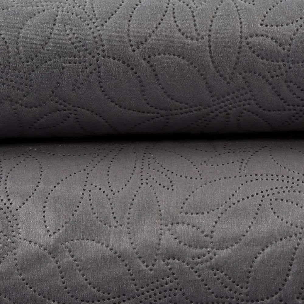 Kit Colcha Solteiro 100% Poliéster Versalhes Havan Casa 2 Pçs - Cinza Amianto