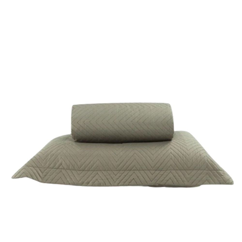 Kit Colcha Solteiro 100% Poliéster Versalhes Havan Casa 2 Pçs - Taupe