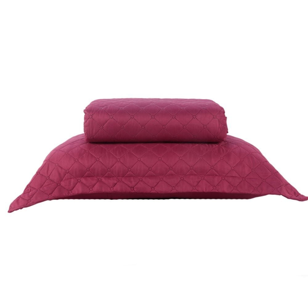 Kit Colcha Solteiro Lisa Versalhes Havan Casa 2 pçs - Rosa Malva