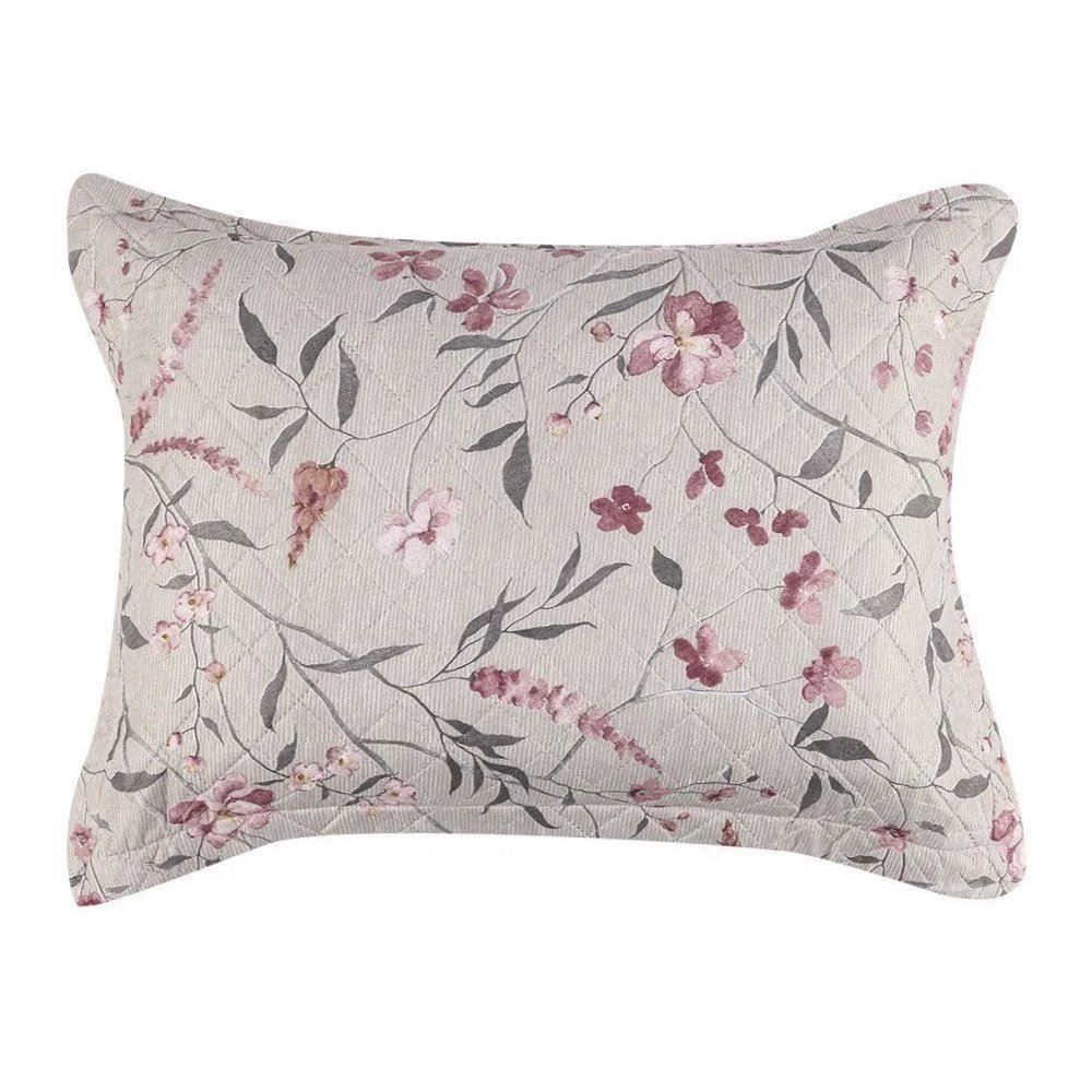 Kit Colcha Solteiro 150 Fios Havan Casa 2 Pçs - Penelope Rosa Floral 