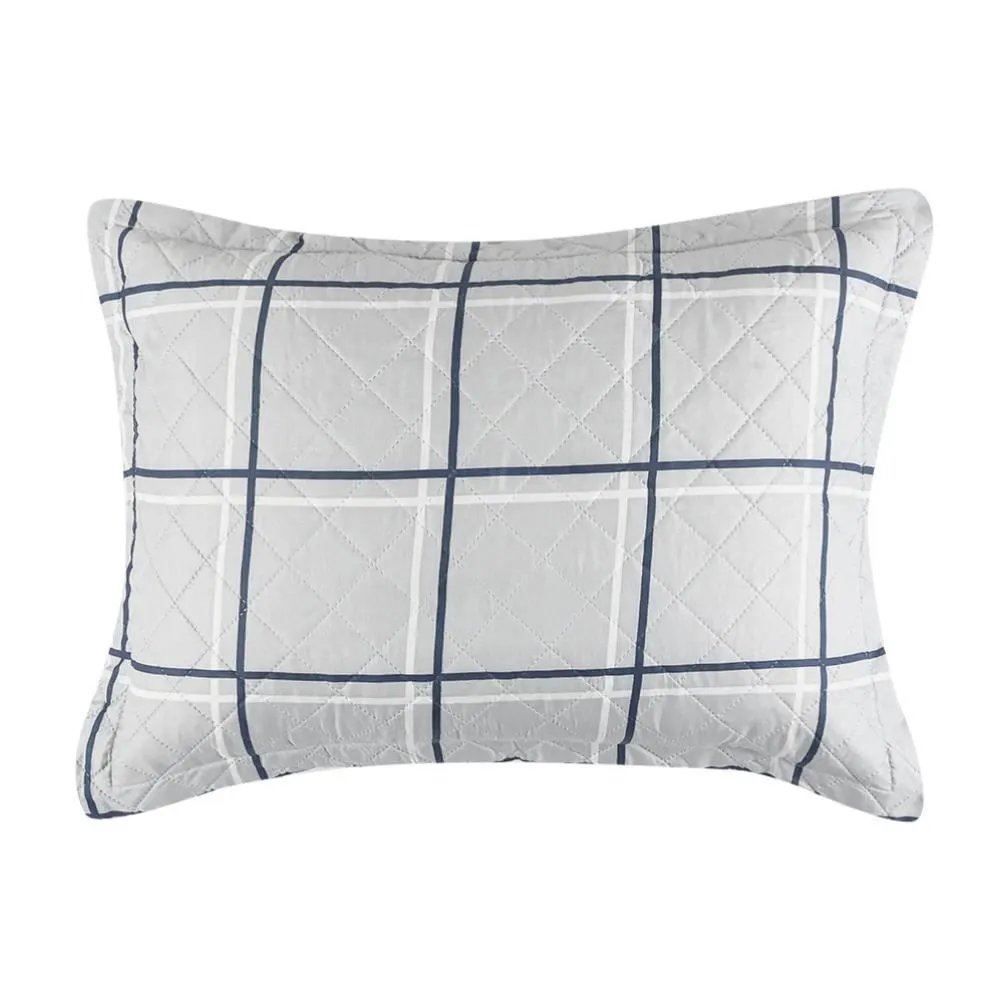 Kit Colcha Solteiro 150 Fios Havan Casa 2 Pçs - Henry Cinza Geo