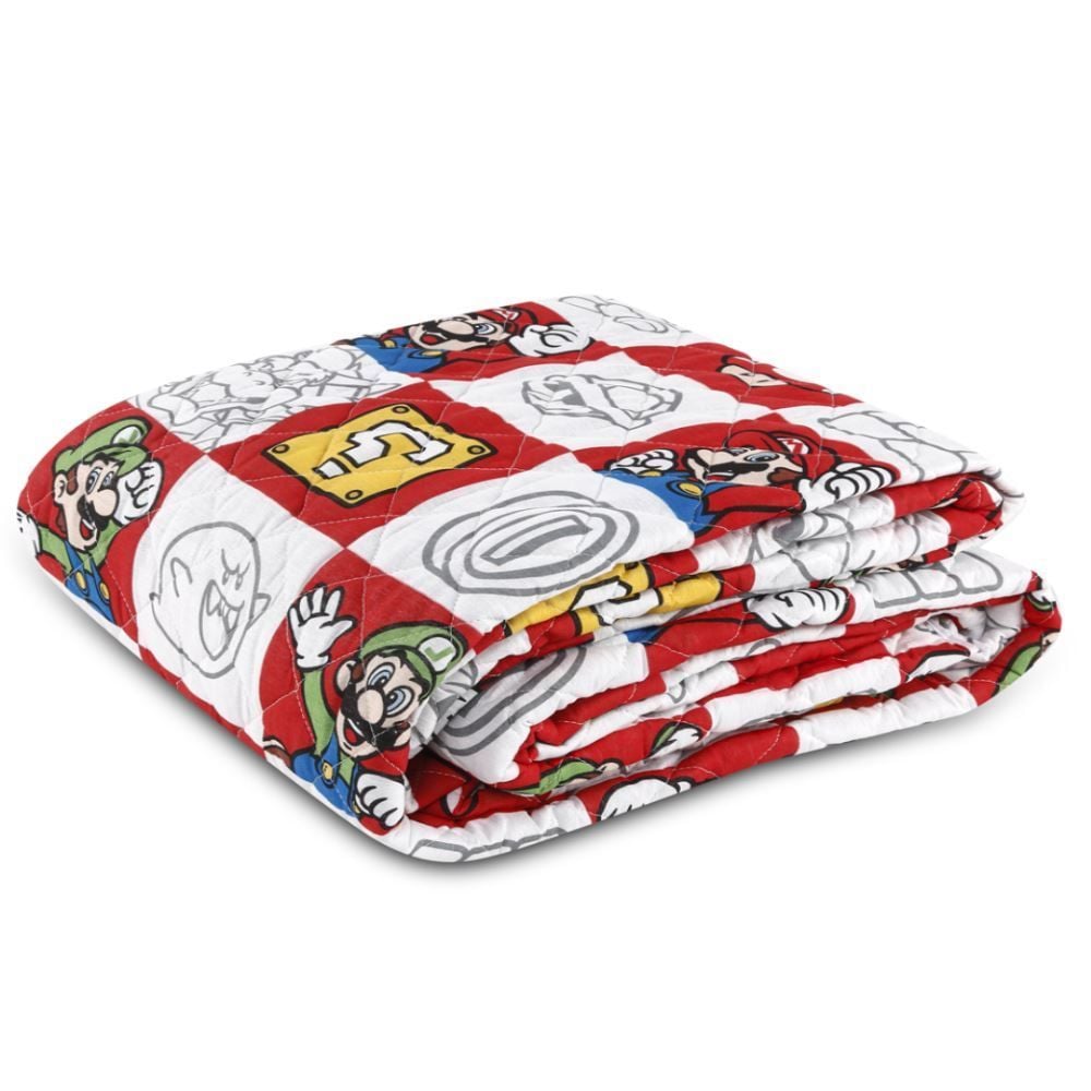 Colcha Solteiro Divertida Infantil Dupla Face Lepper - Super Mario