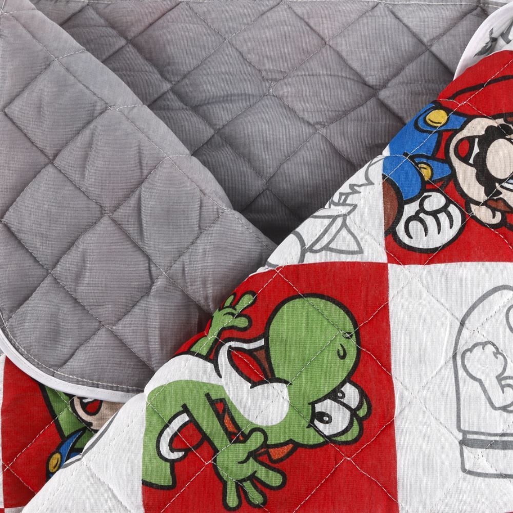 Colcha Solteiro Divertida Infantil Dupla Face Lepper - Super Mario