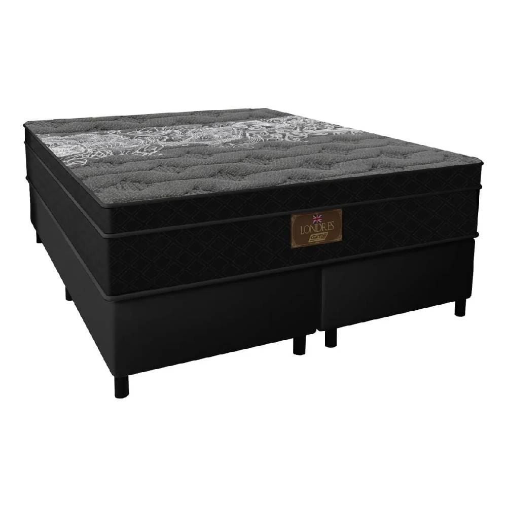 Colchão Queen Londres 1,58Mx1,98Mx32 cm Gazin - Preto
