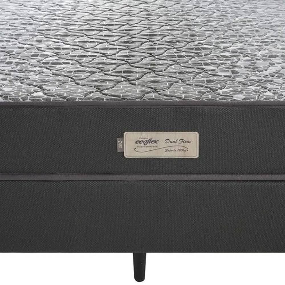 Colchão Solteiro Dual Firm 88Cmx1,88 m Ecoflex - Cinza
