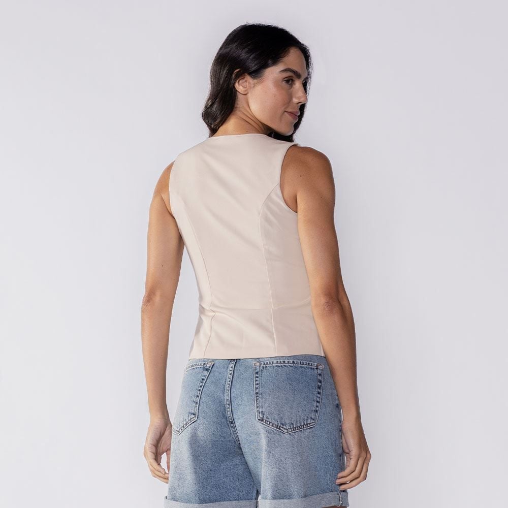 Colete Feminino De Alfaiataria Patricia Foster