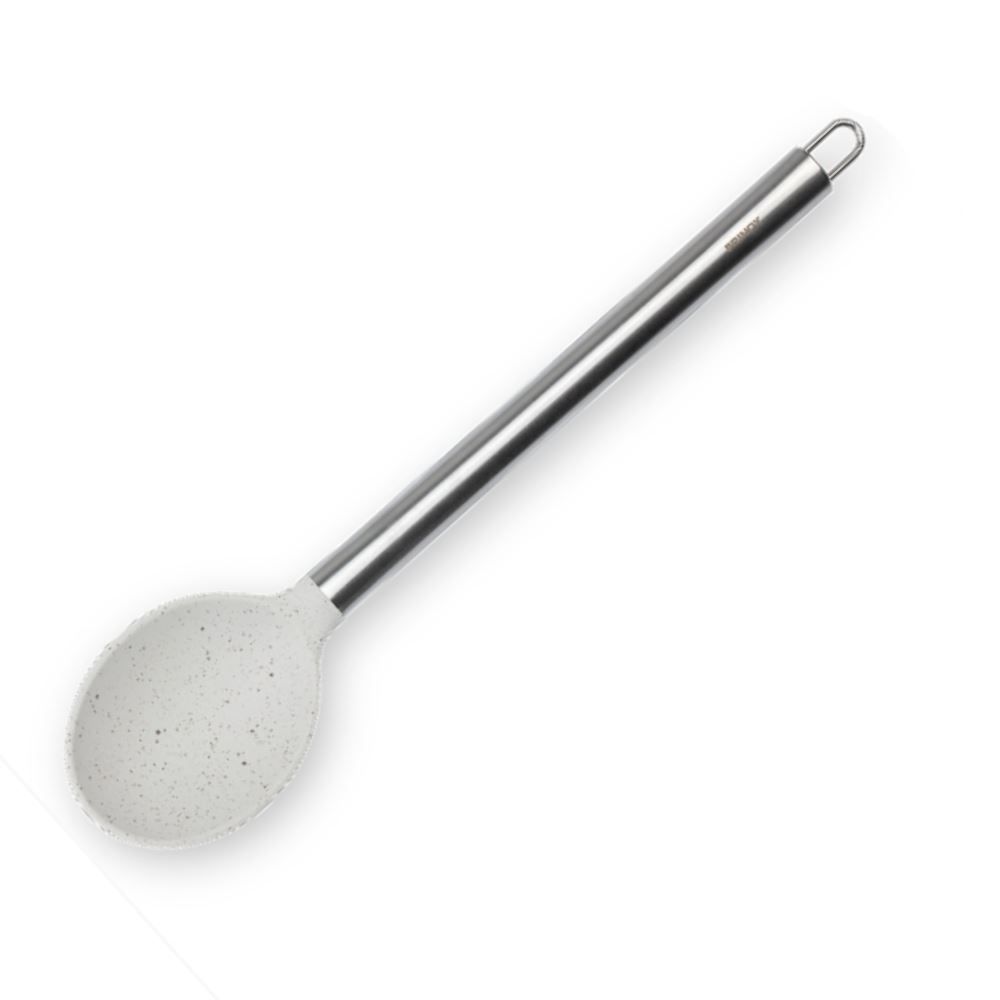 Colher De Arroz Silicone E Cabo Em Aço Inox Brinox 33,5 Cm - Vanilla