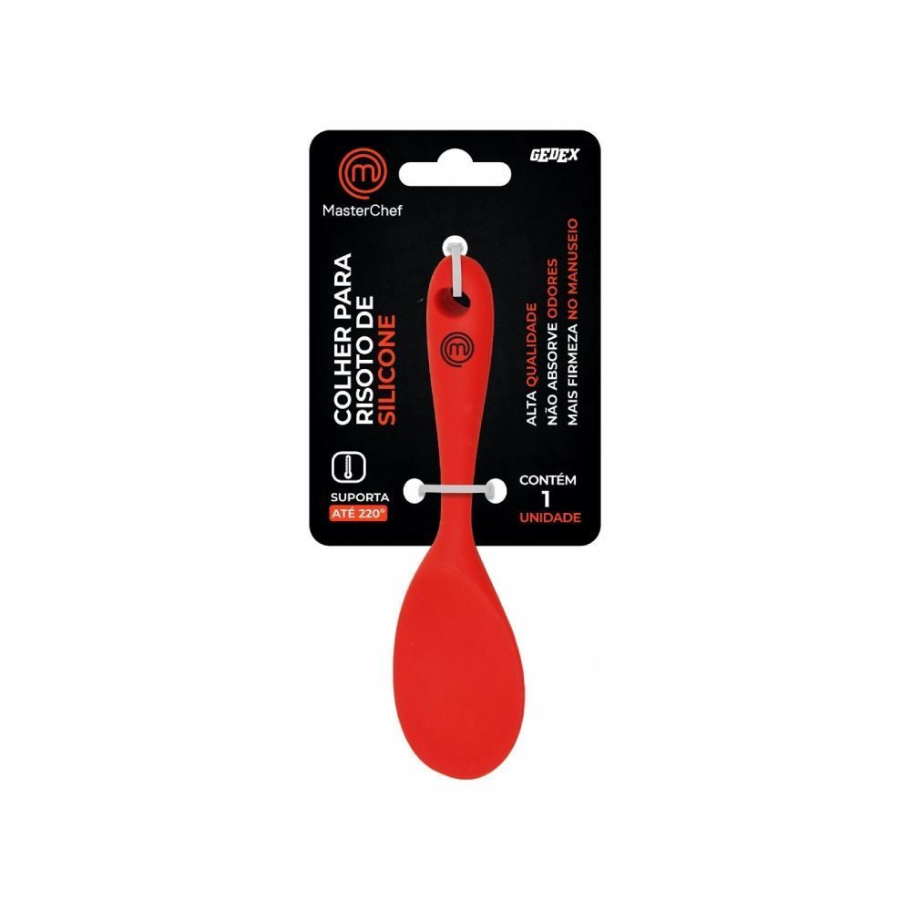 Colher Para Risoto De Silicone Masterchef - Vermelho