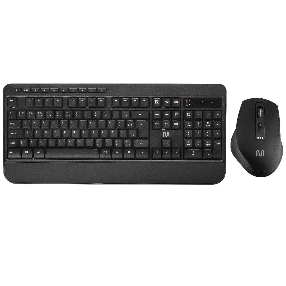 Combo Teclado Mouse Sem Fio L Multi Bluetooth 3200Dpi Apoio De Pulso