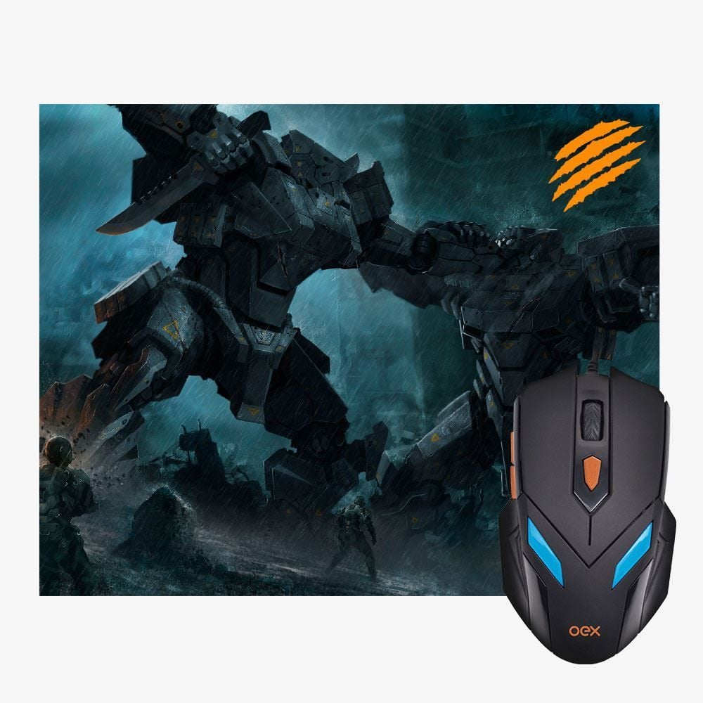 Combo War Com Mouse Gamer E Mousepad Oex Games - MC100
