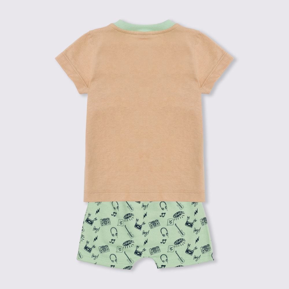 Conjunto 1 a 3 anos Camiseta + Bermuda Yoyo Baby
