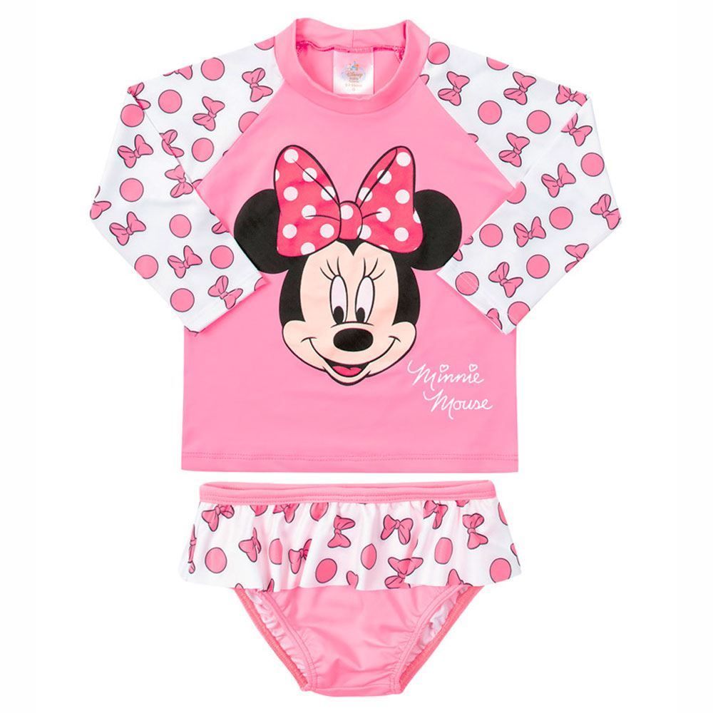 Conjunto 1 A 3 Anos Camiseta + Tanga Minnie UV Marlan