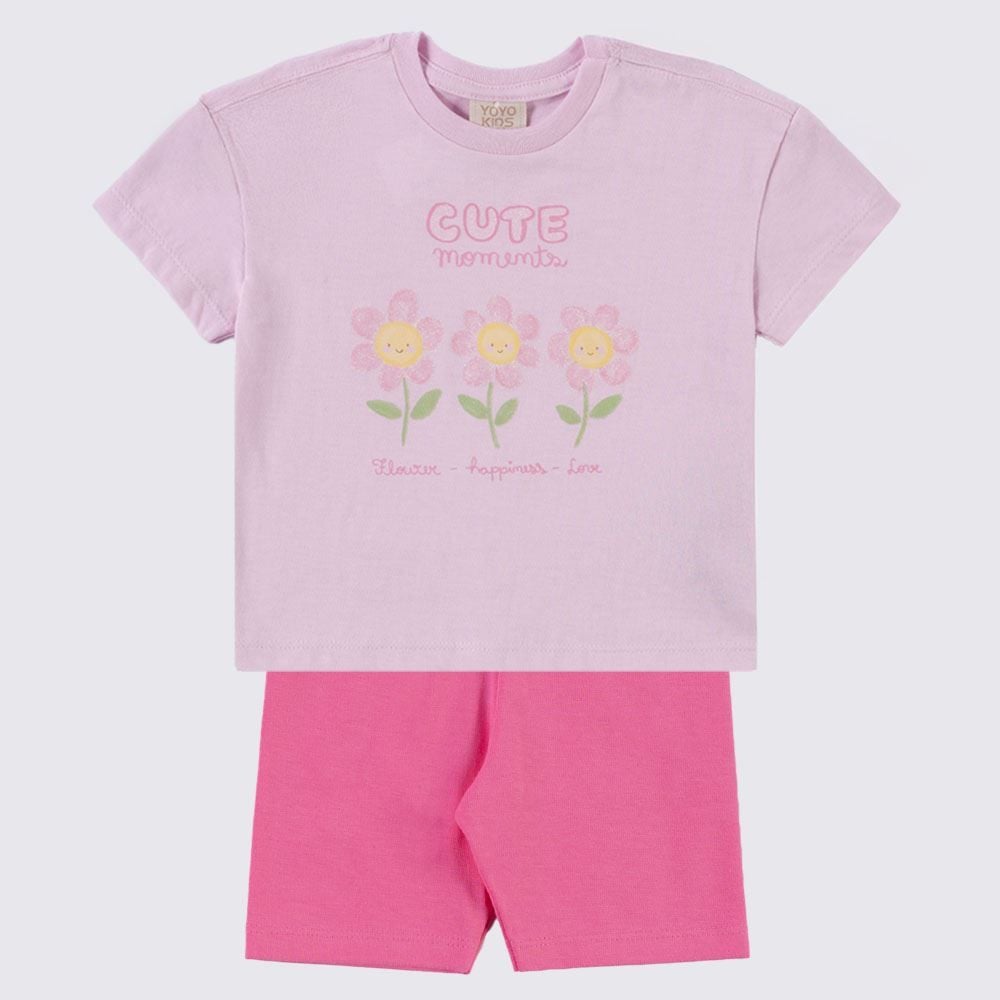 Conjunto Infantil Menina 1 a 3 Anos Yoyo Kids
