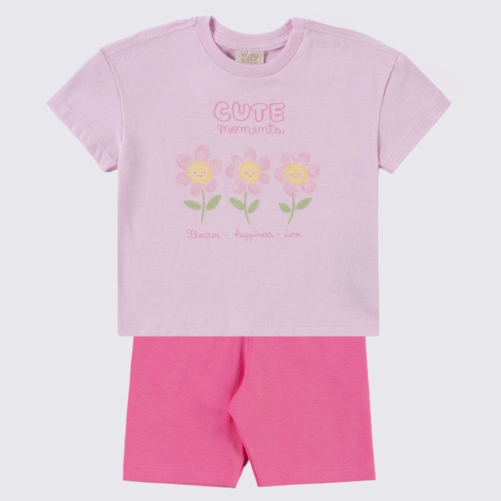 Conjunto Infantil Menina 1 a 3 Anos Yoyo Kids