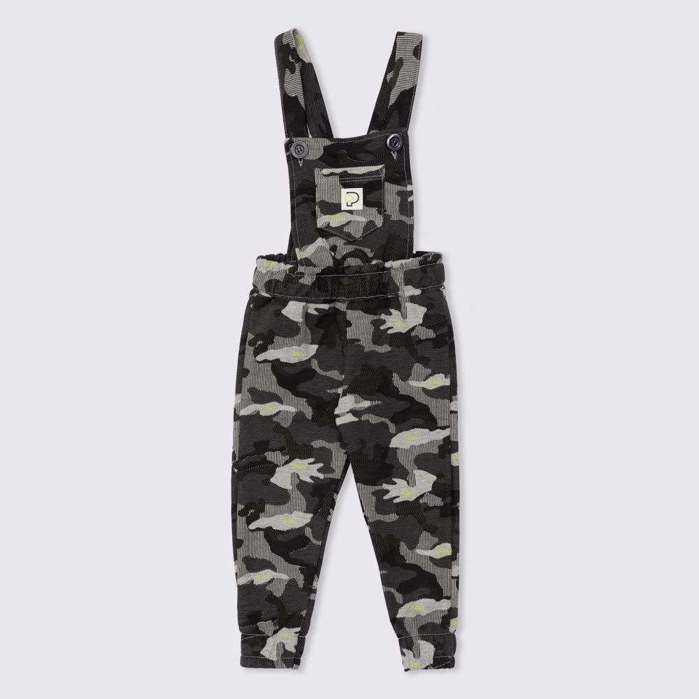 Conjunto 1 a 3 anos Jardineira Camiseta Fakini