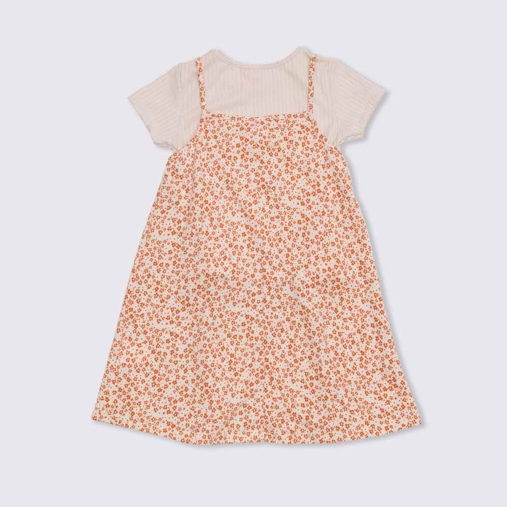 Conjunto 1 a 3 anos Salopete Floral com Blusa Yoyo Kids