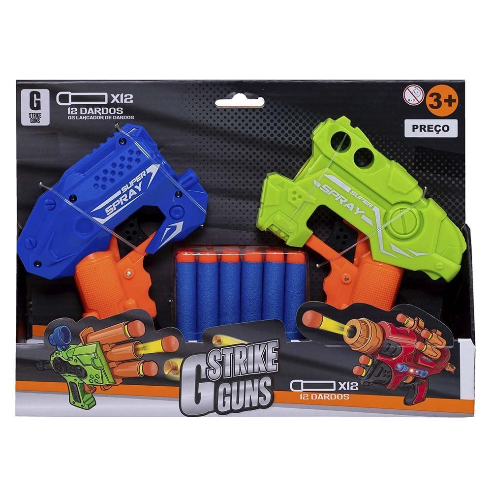 Conjunto 2 Lançadores e 12 Dardos Havan Toys - HME0777