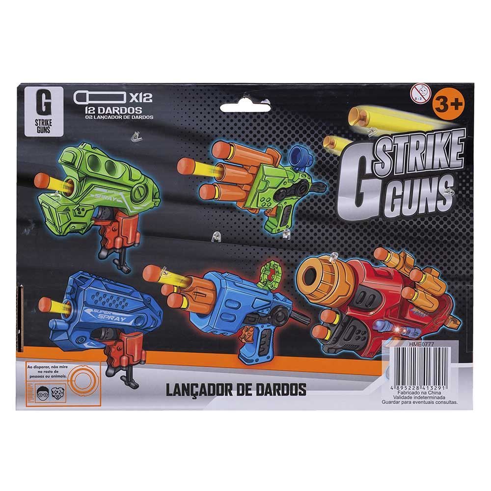 Conjunto 2 Lançadores e 12 Dardos Havan Toys - HME0777