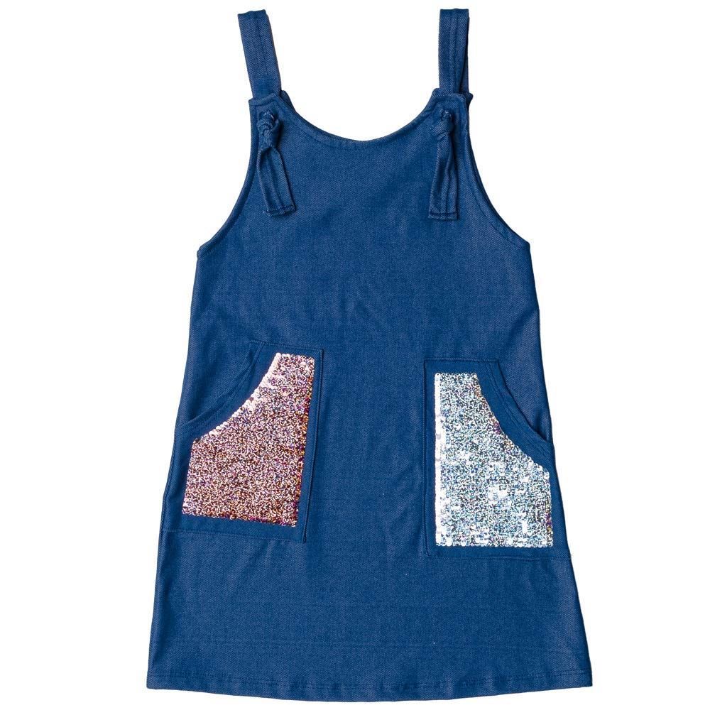 Conjunto 4 a 10 anos Salopete com Blusa Listrada Marmelada