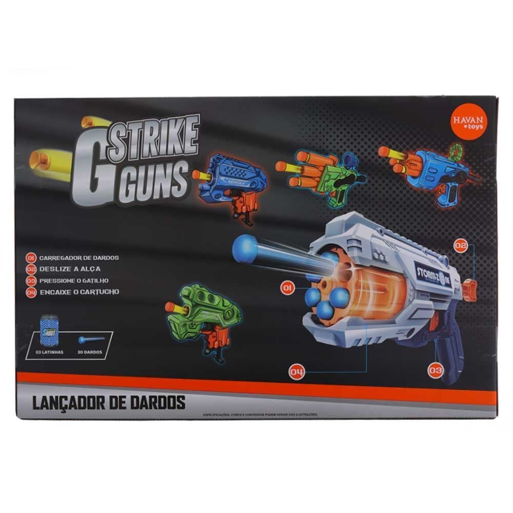 Conjunto 4 Lançadores E Alvos Branco Havan Toys - HBR0307