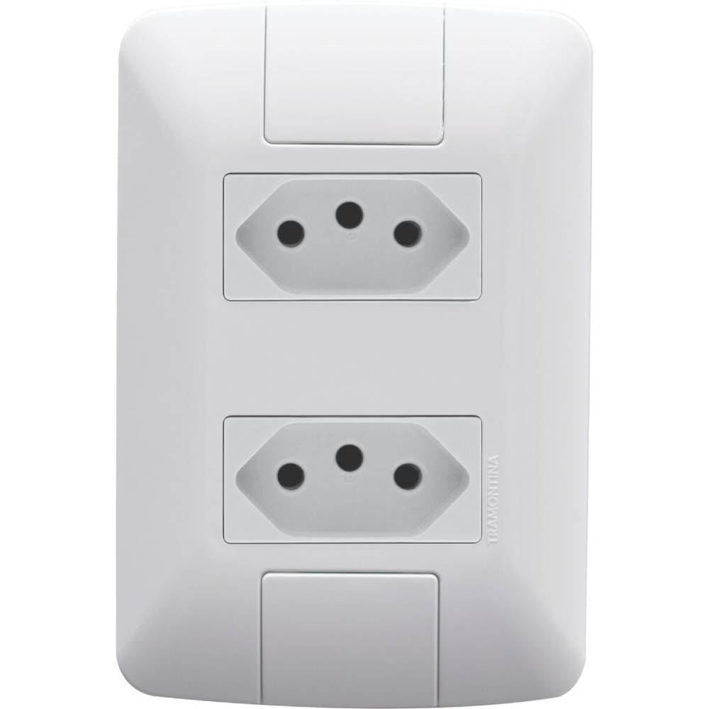 Conjunto 4X2 Com 2 Tomadas 2P+T Tramontina Aria 10 A 250V