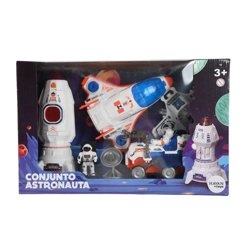 Conjunto de Astronautas com Foguete Rôver Havan Toys - HBR0930