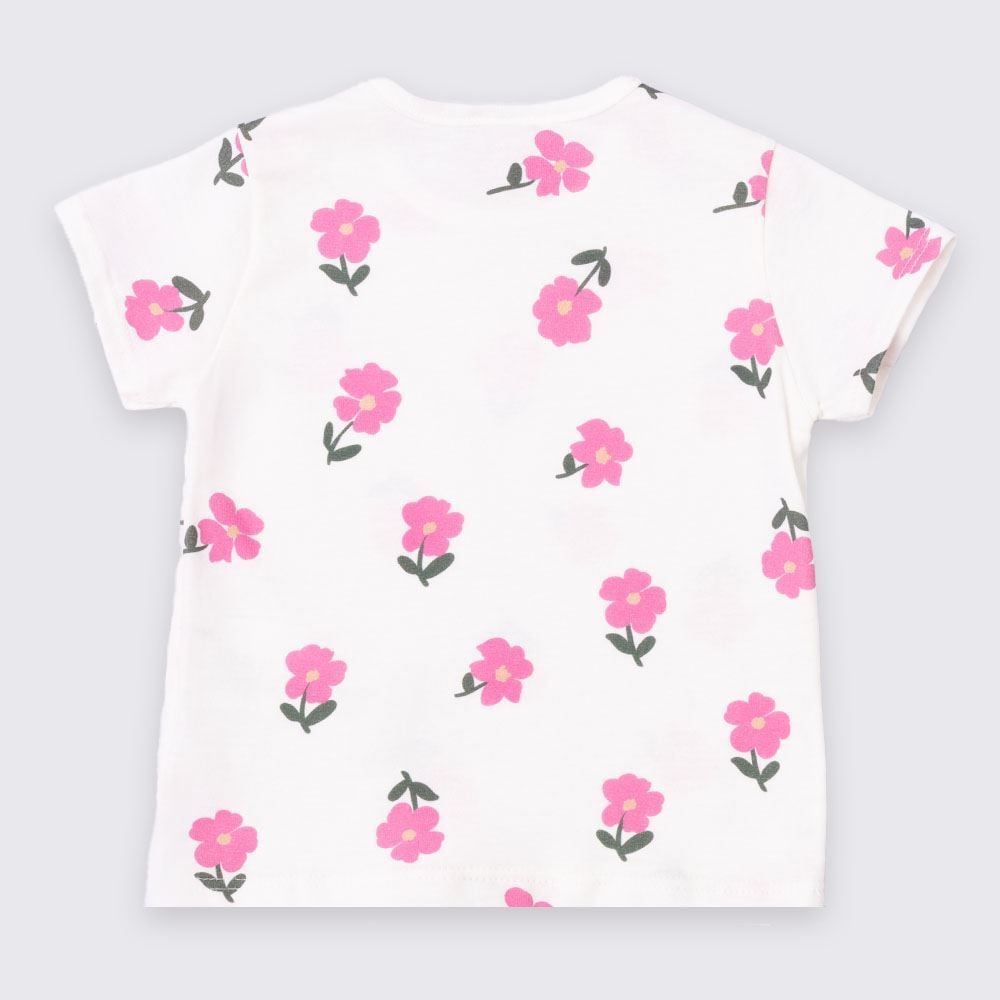 Conjunto Bebê Menina Jardineira e Blusa Estampada Yoyo Baby