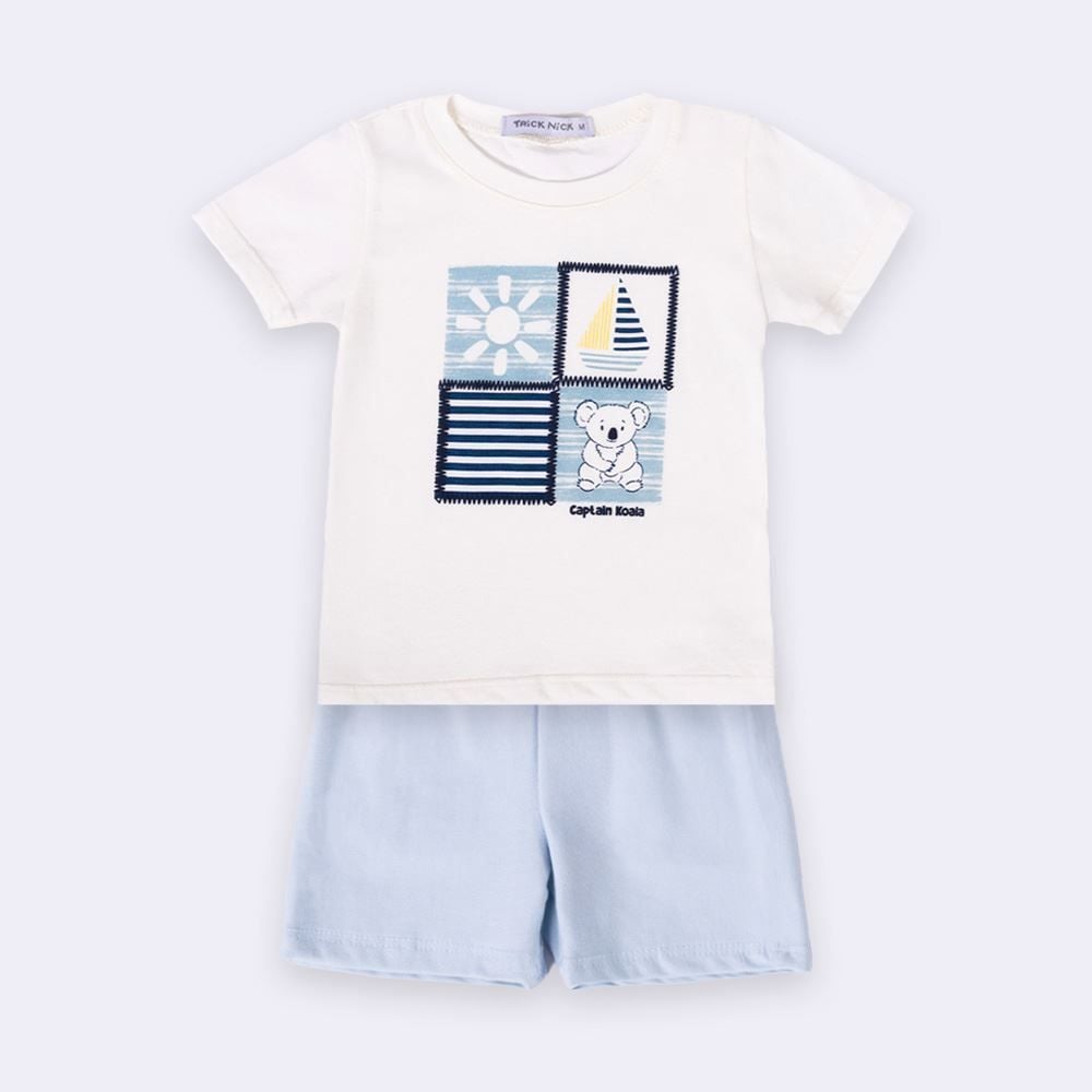 Conjunto Bebê Menino Camiseta e Bermuda Coala Trick Nick