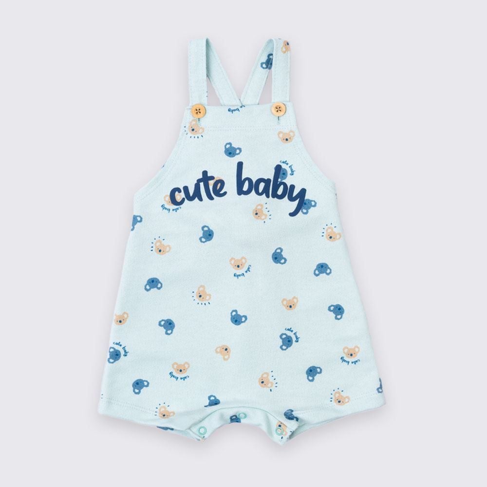 Conjunto Bebê Menino Jardineira Coala e Blusa Listrada Yoyo Baby