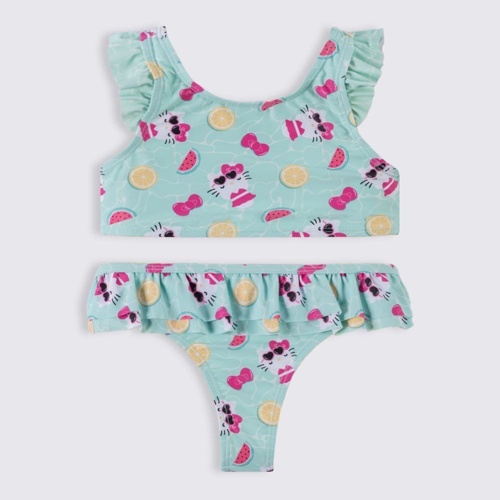 Conjunto Biquíni Infantil Hello Kitty 4 a 10 Anos Sanrio