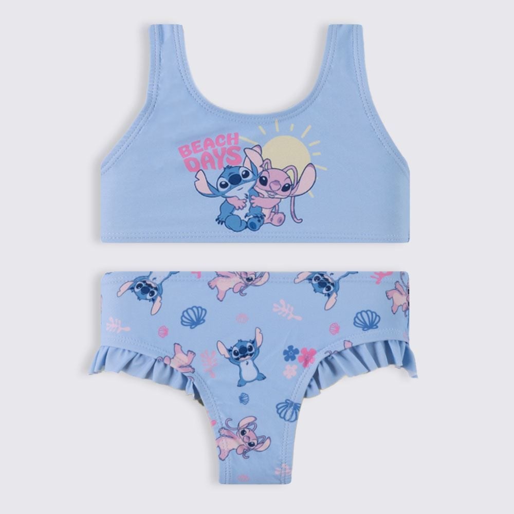 Conjunto Biquíni Infantil Stitch 1 a 3 Anos Disney