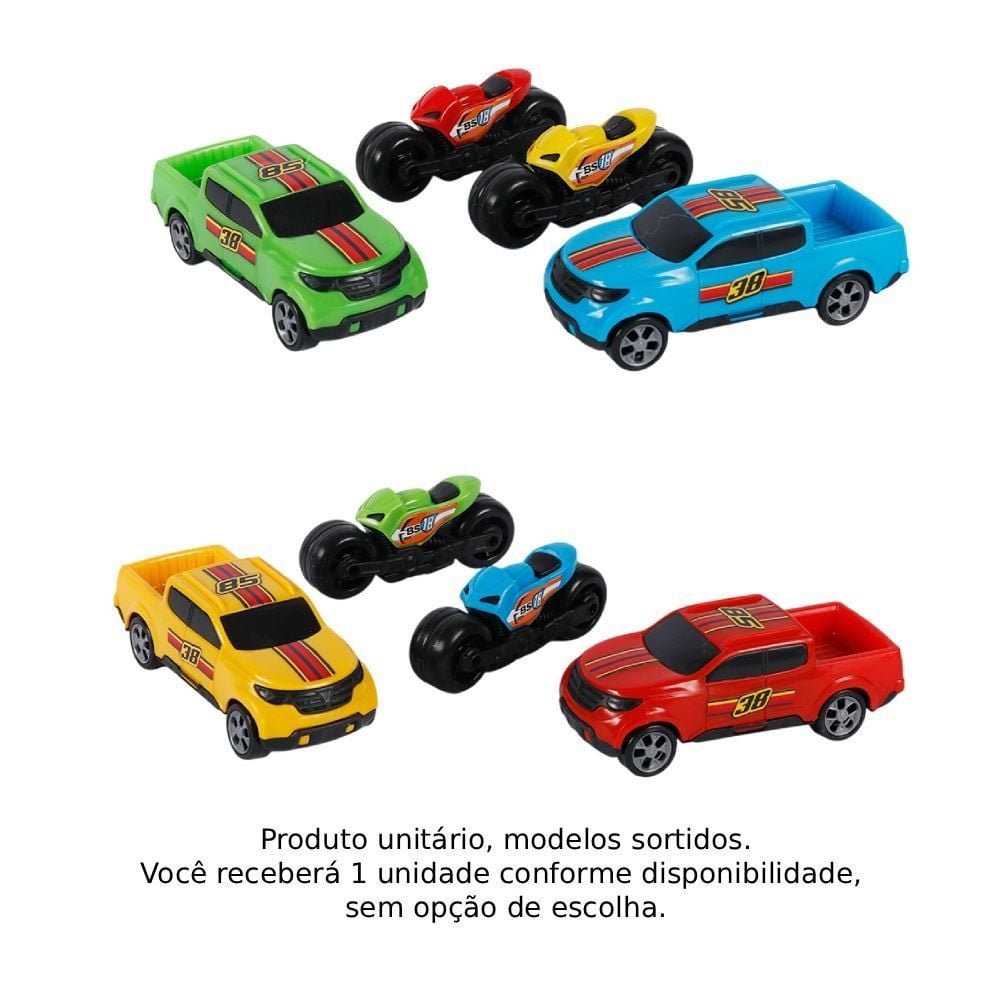 Conjunto Bs Street Carros e Motos Bs Toys 4 Peças - Sortido