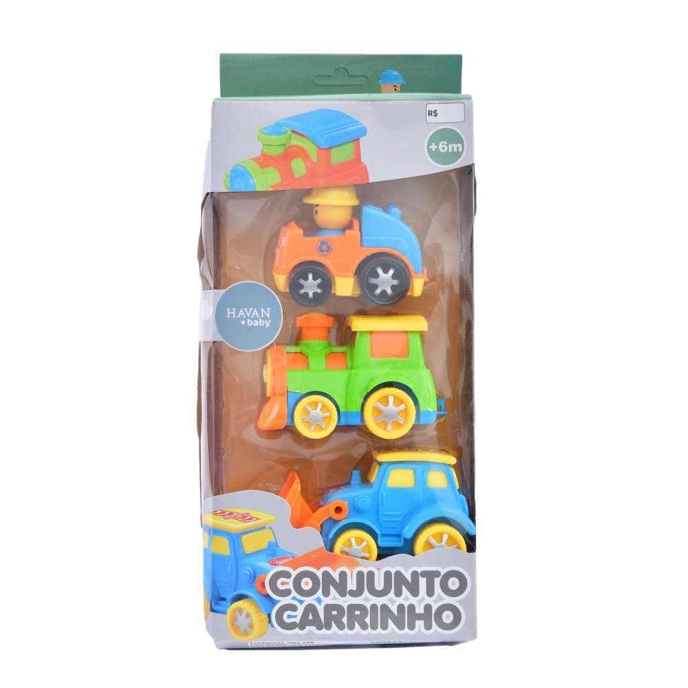 Conjunto Com 3 Carrinhos Havan Baby - HBR0496