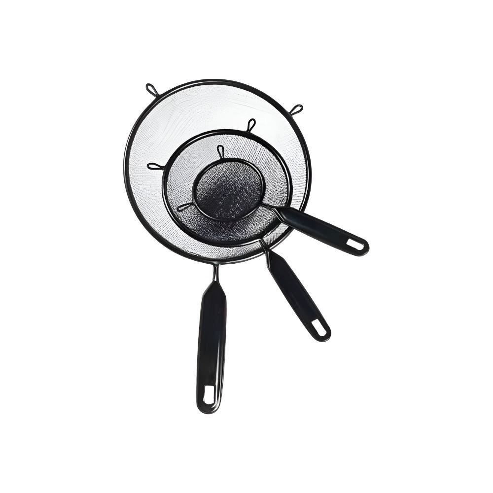 Jogo De Peneiras Em Inox Havan Casa 3 Peças - Preto