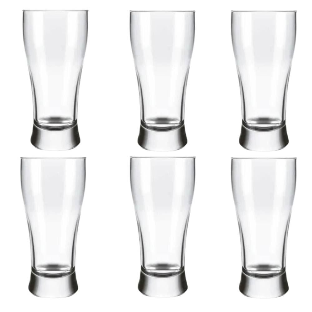 Jogo de Copos Vidro Lager 200Ml Nadir 6 Peças - Transparente